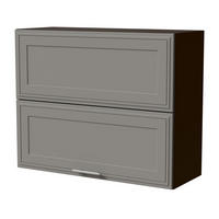 KLAPPHÄNGESCHRANK Salo W8B/90-AV Lava / Dust Grey Matt 90 / 32,5 / 72cm - Dunkelgrau/Grau, Holz/Holzwerkstoff (90/72/32.5cm) - Feldmann-Wohnen
