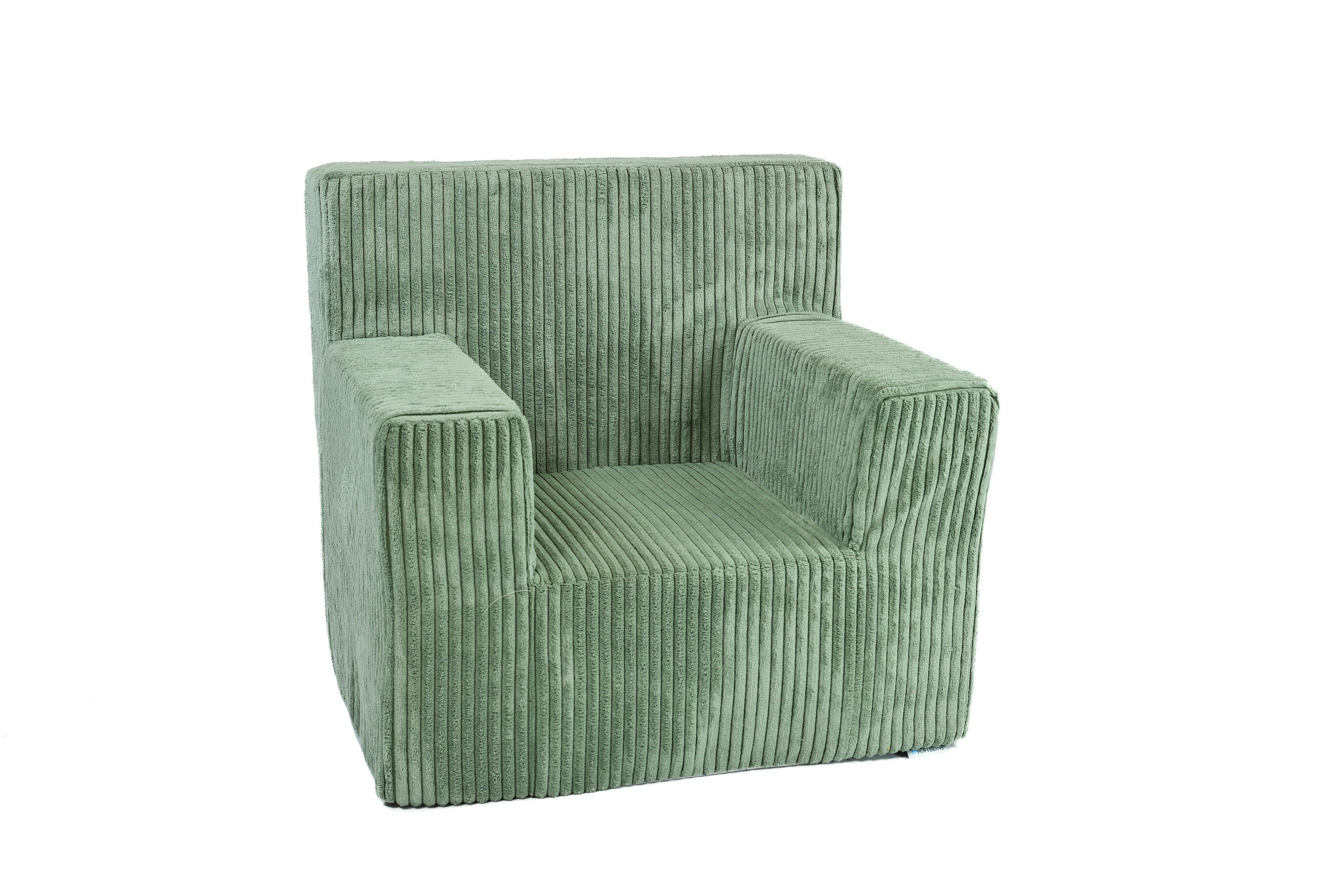 KINDERSESSEL aus Kuschel-Cord in Hellgrün - Hellgrün, Textil (51/47/33cm) - Fortisline