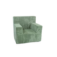 KINDERSESSEL aus Kuschel-Cord in Hellgrün - Hellgrün, Textil (51/47/33cm) - Fortisline