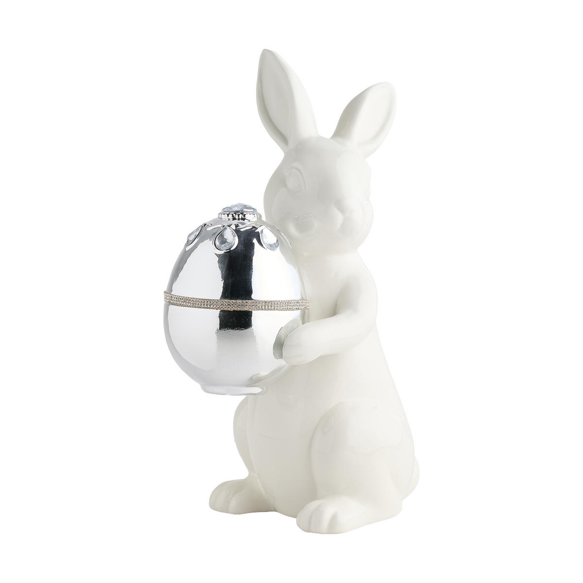 DEKOFIGUR Glamsy - Weiß, Keramik (13.5/34.5/22cm) - home&you