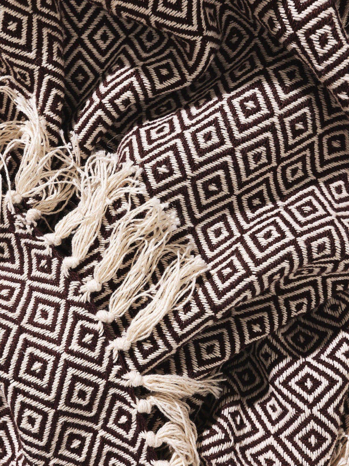 BAUMWOLLDECKE Jasmin Braun 125x150 cm - Braun, Textil (125/150cm) - benuta Nest