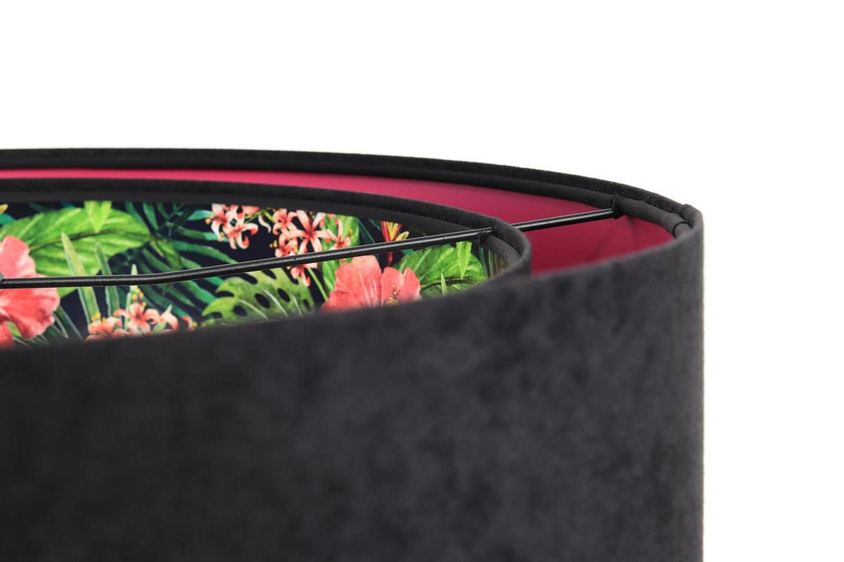 HÄNGELEUCHTE Rosa 50/23 cm - Schwarz, Kunststoff (50/1.3/23cm) - ONZENO