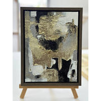 GEMÄLDE Goldene Fragmente Schattenfugenrahmen Grau 20x15 cm - Grau, Holz (20/15cm) - YS-art gallery