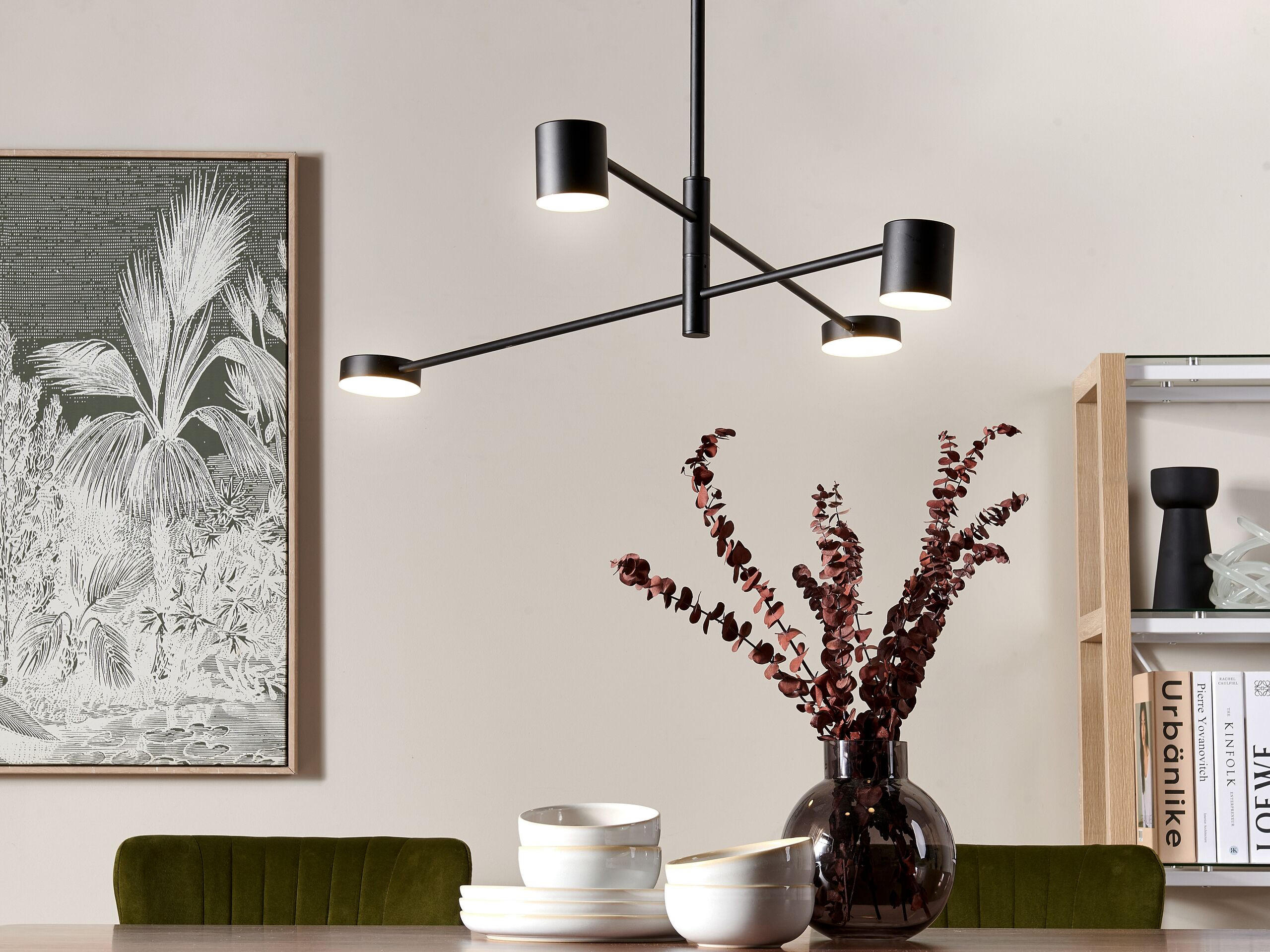 HÄNGELAMPE Bandon 30/104/73 cm - Schwarz, Metall (30/104/73cm) - Beliani