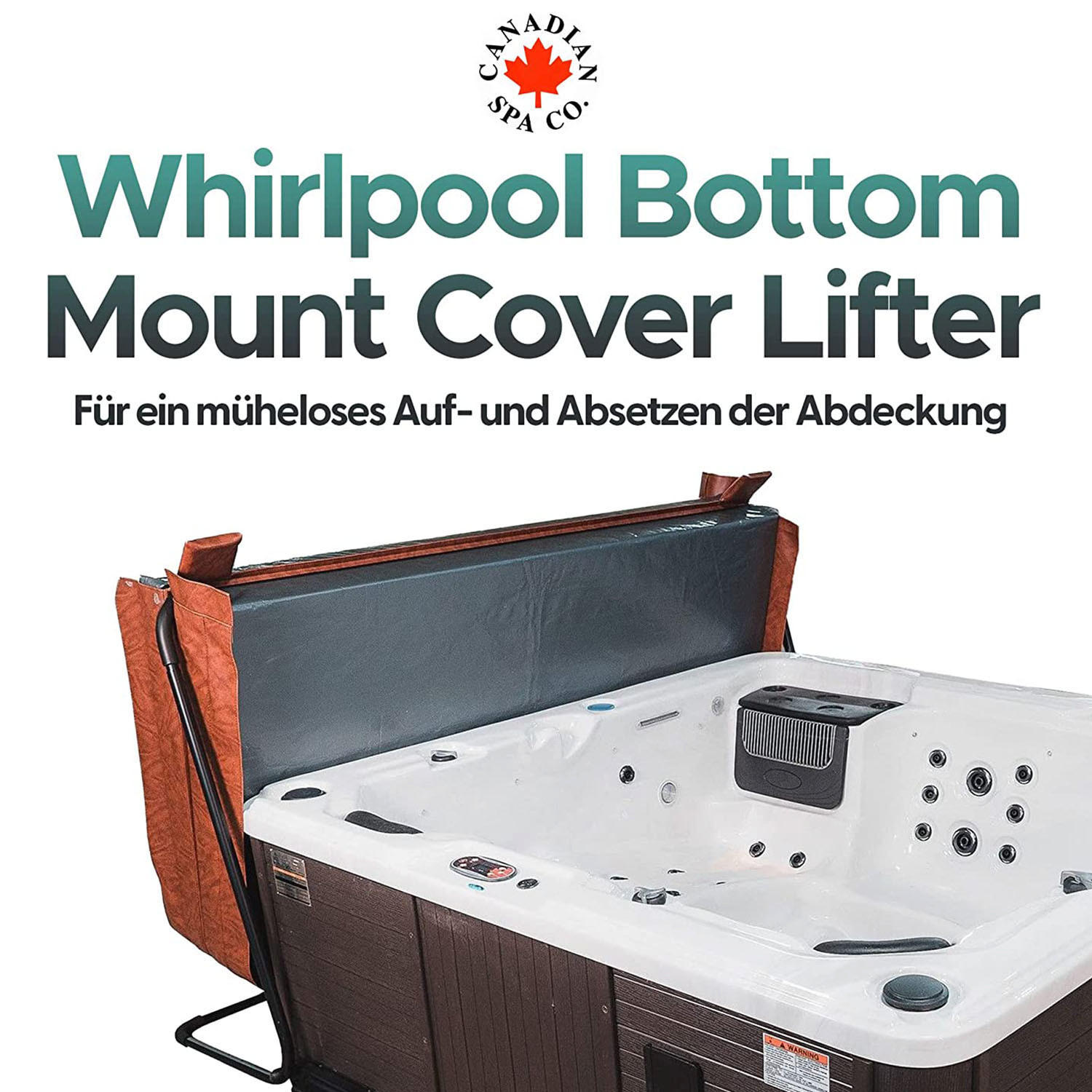 WHIRLPOOL ABDECKHILFE Abdeckhilfe bodenbefest, - Braun, Metall (244/160/30cm) - Canadian Spa Company