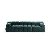 SOFA modular Bellis aus Boucle petrol 3 Sitzplätze - Petrol, Textil (94/70/282cm) - Micadoni