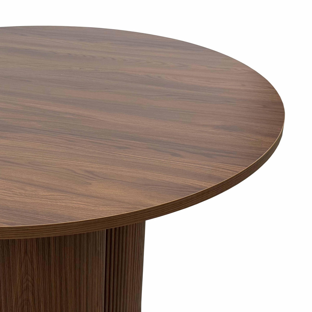 ESSTISCH, dunkles Holzeffekt - Braun, Holz (120/120/75cm) - Oviala