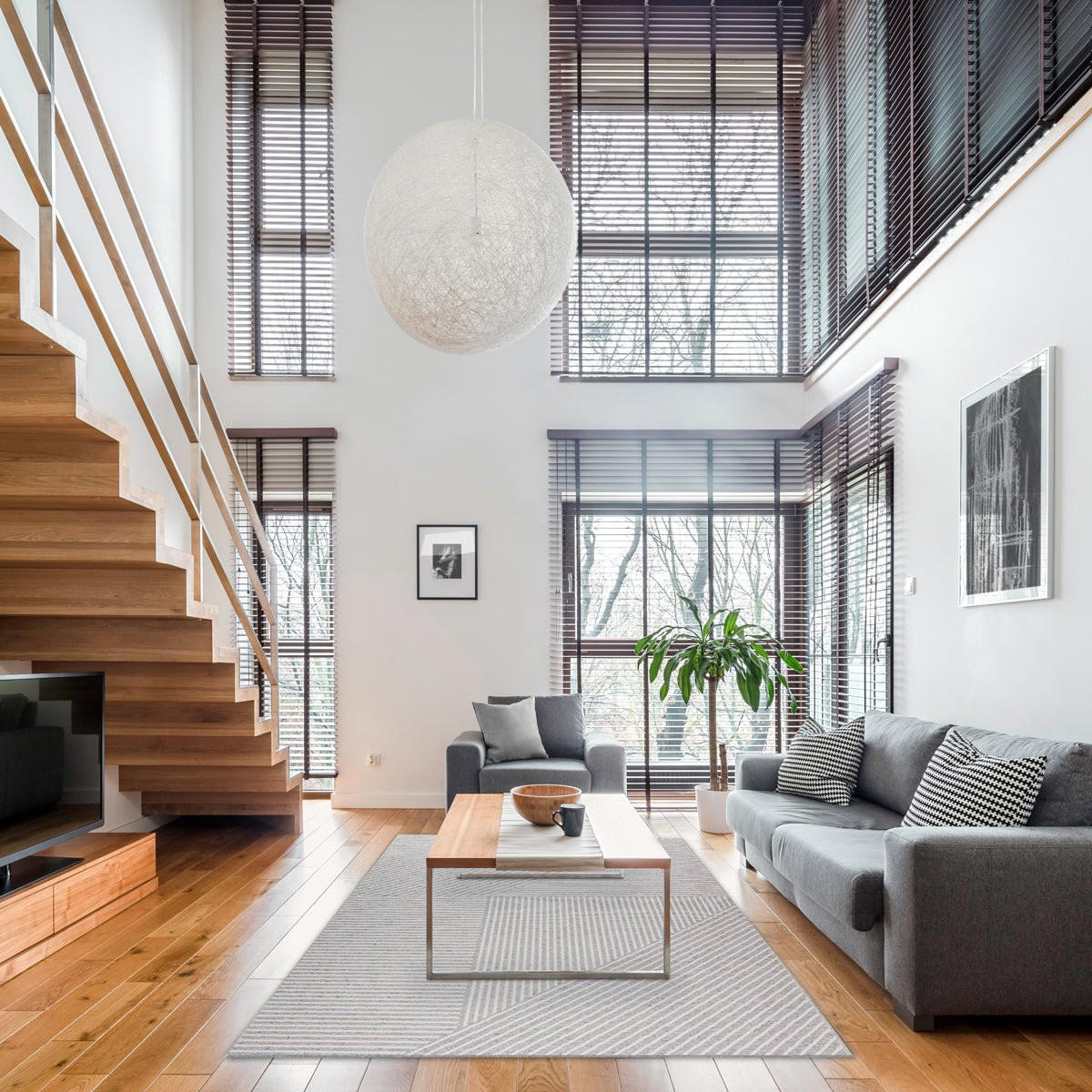 TEPPICH im Japandi-Stil grau - Grau, Textil (120/170cm) - AFK Living