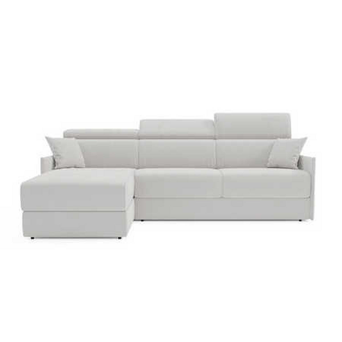 ECKSOFA Miryam - Weiß, Metall (252/98cm) - Divani.store