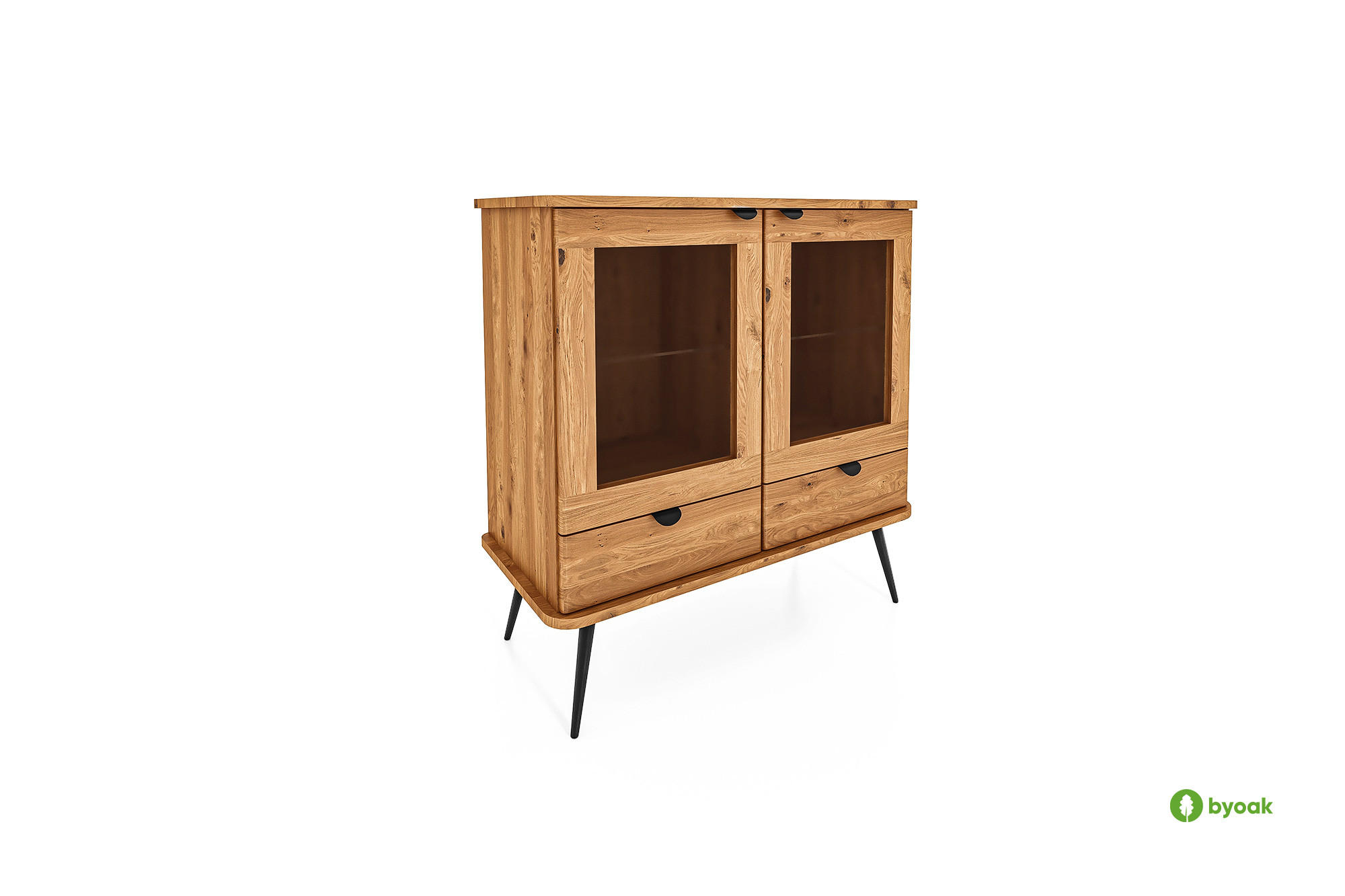 ANRICHTE LINA Wildeiche - Wildeiche, Holz (97/102/46cm) - byoak