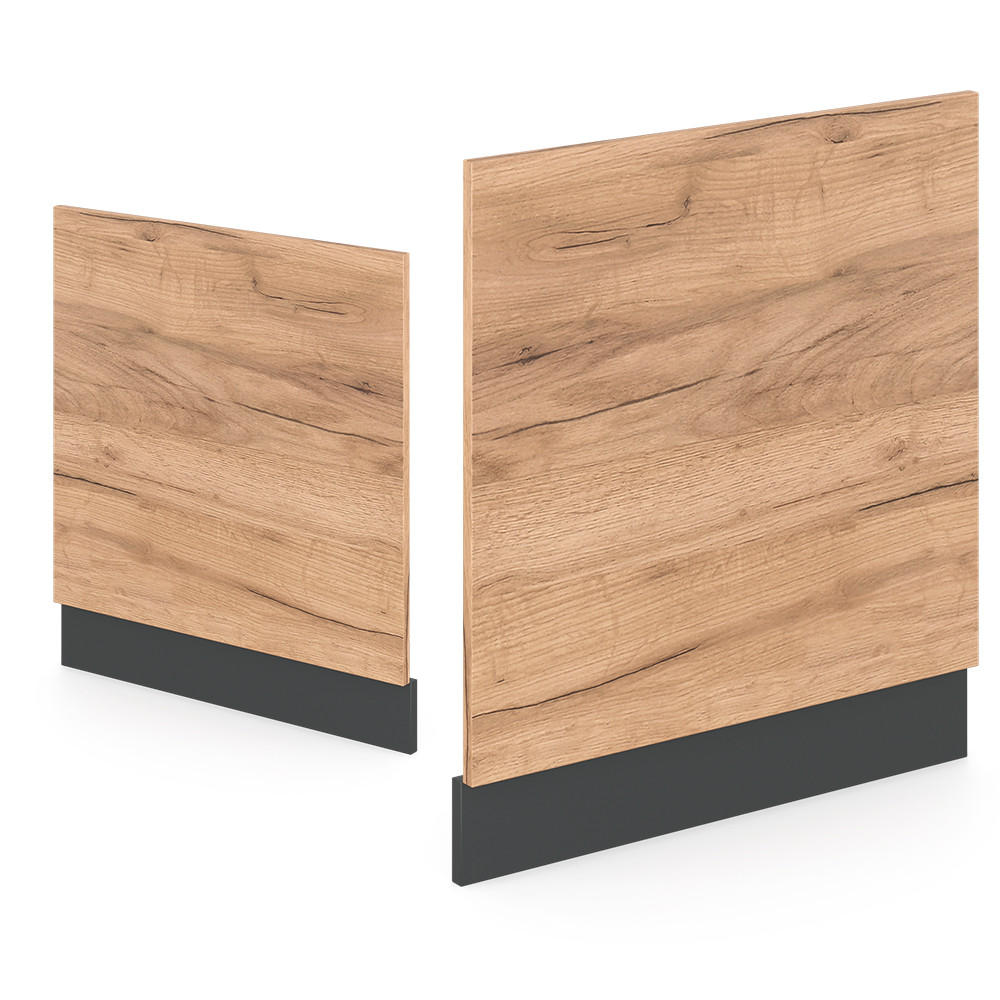 FRONTBLENDE R-Line Goldkraft Eiche 60 cm ohne AP - Honigeiche/Anthrazit, Holzwerkstoff (60/57.2/1.6cm) - Vicco
