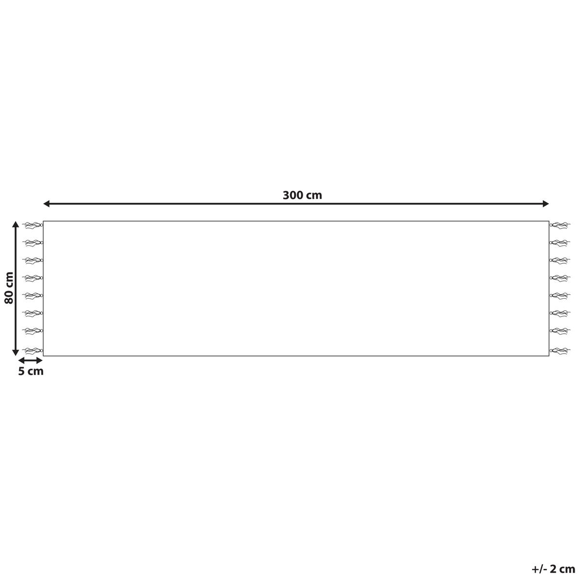 TEPPICHLÄUFER Talpur 300/80 cm - Beige, Naturmaterialien (80/300cm) - Beliani