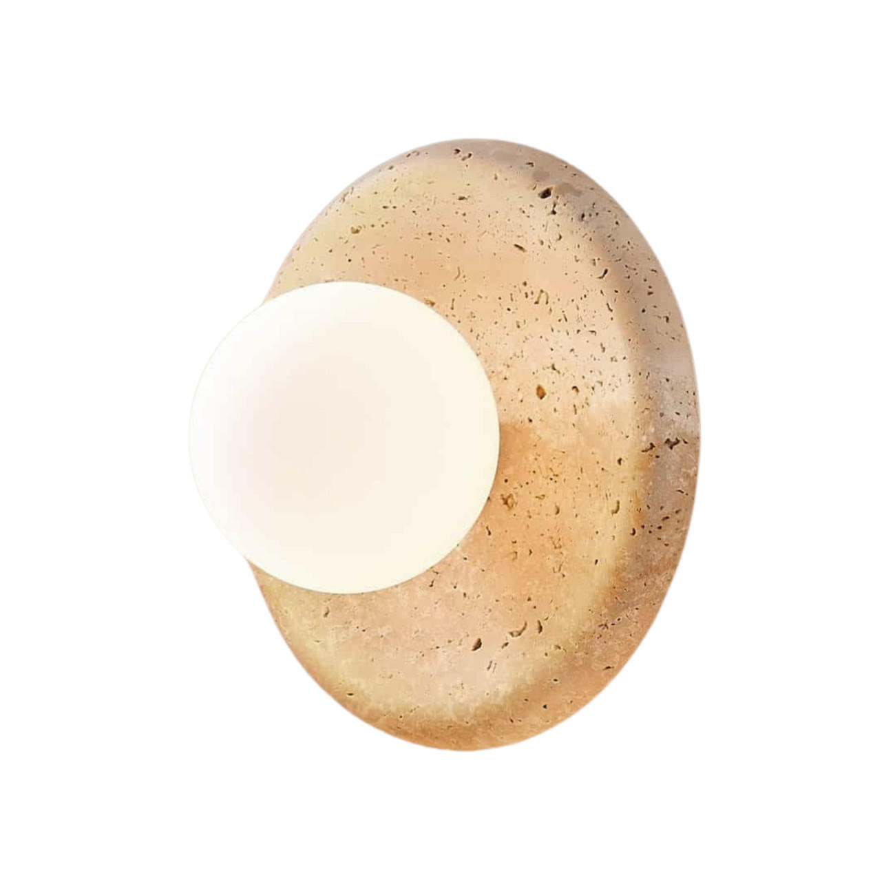 WANDLEUCHTE Milenka, Beige und Weiß, 20cm - Beige, Glas (20/20/13cm) - KOSILUM