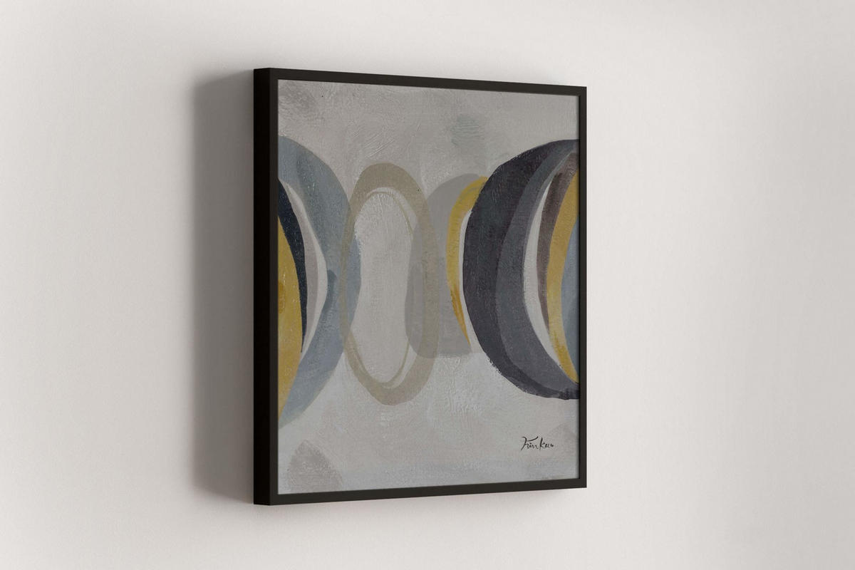 OLEJOMAĽBA 40/40 cm, Mesto a architektúra - sivá/béžová, drevo/textil (40/40cm) - KUNSTLOFT