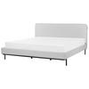 POLSTERBETT mit Lattenrost 180x200 cm Grau Corio - Hellgrau, Textil (180/200cm) - Beliani