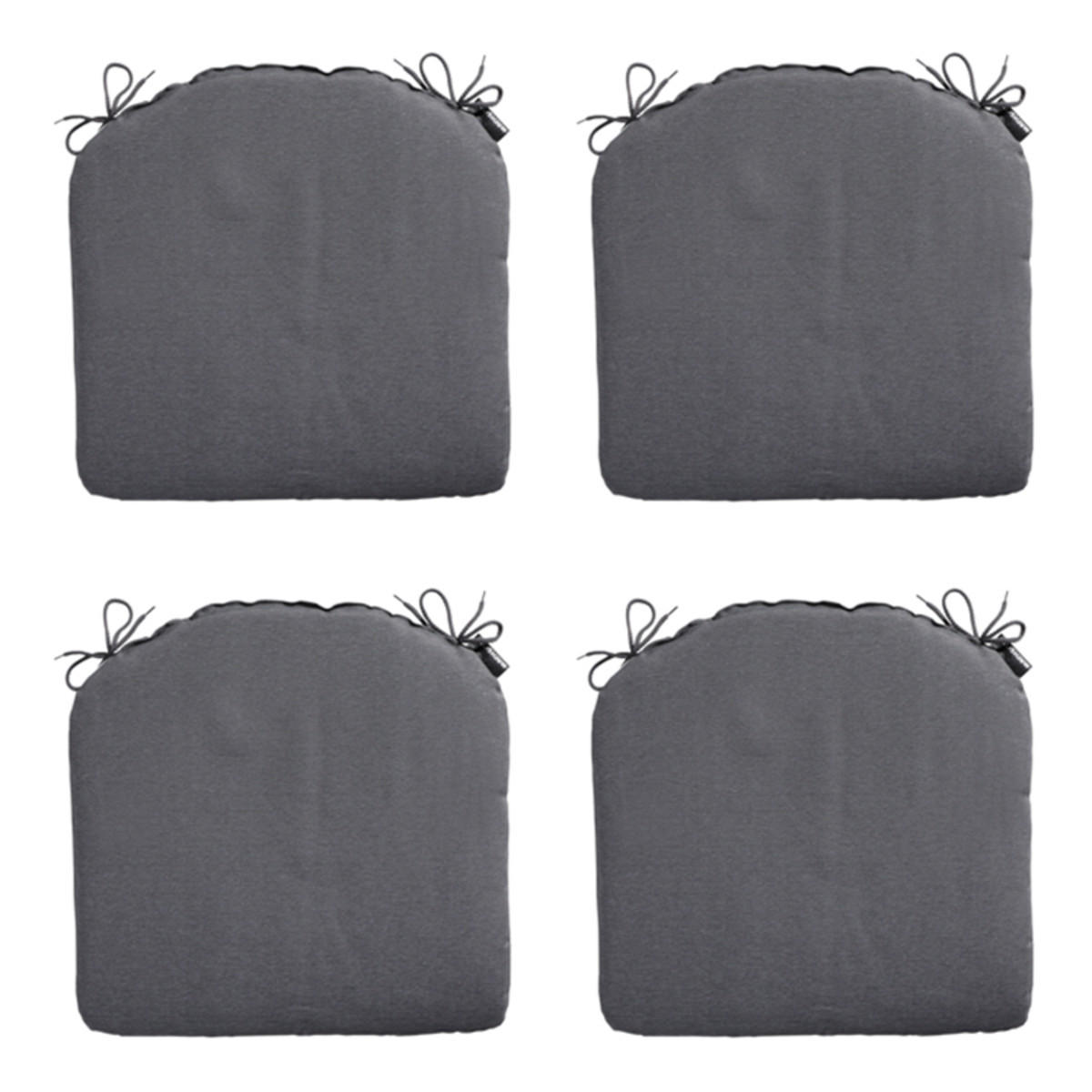 SITZKISSEN Panama 46/48 cm 4er-Set - Grau, Textil (48/4/46cm) - Madison