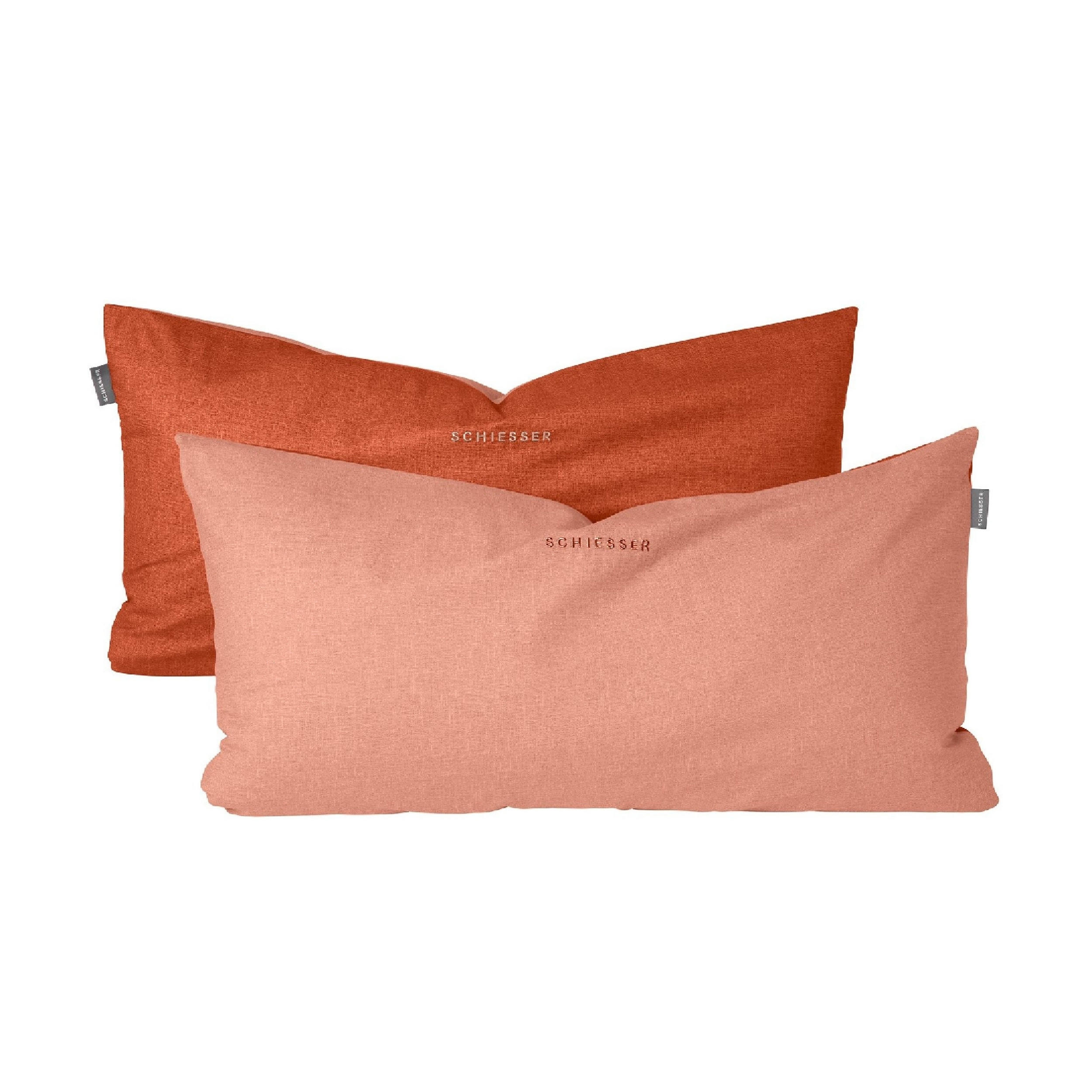 KISSENHÜLLENSET Doubleface - Renforcé - 2-teilig - 40 x 80 cm - Terrakotta - Terracotta, Textil (40/80cm) - SCHIESSER