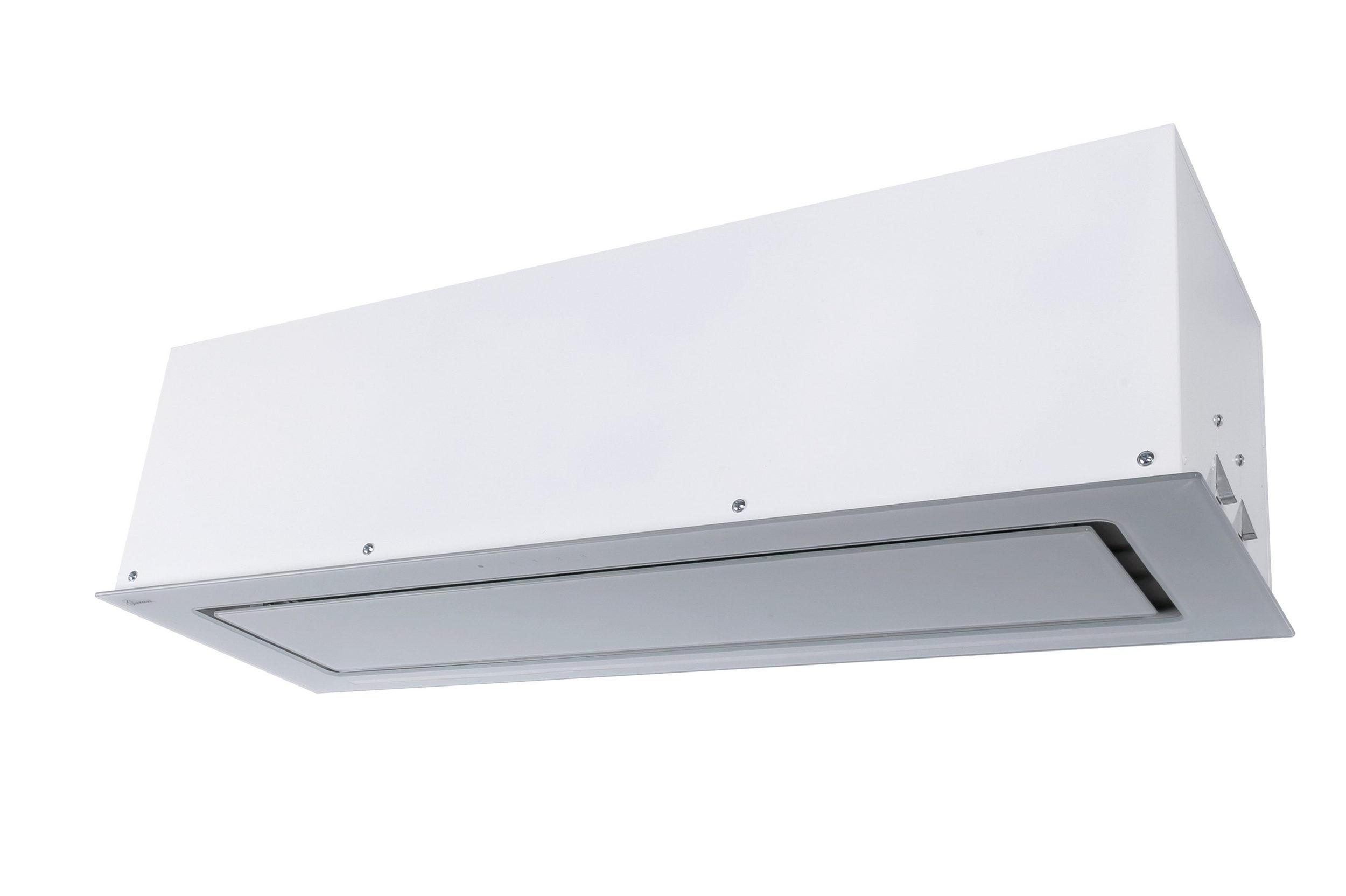 DUNSTABZUGSHAUBE GCH E 217 WH 90 Prime + Umluftset, 90 cm Weiß Glas - Weiß, Glas/Metall (90/29.5/23.5cm) - Gurari