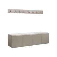 GARDEROBEN-SET Orion VII - Kaschmir/Weiß, Holzwerkstoff/Kunststoff (168/42/46cm) - MIRJAN24