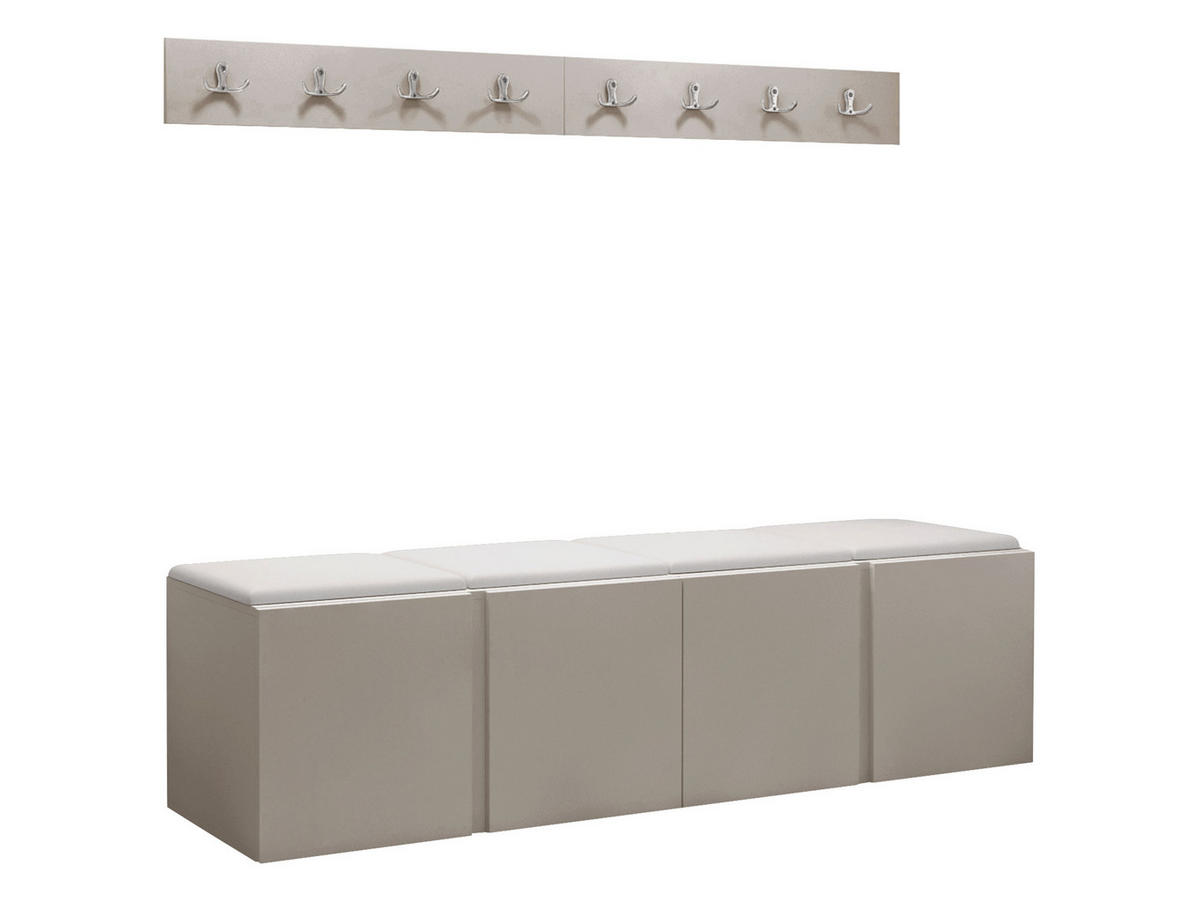 GARDEROBEN-SET Orion VII - Kaschmir/Weiß, Holzwerkstoff/Kunststoff (168/42/46cm) - MIRJAN24