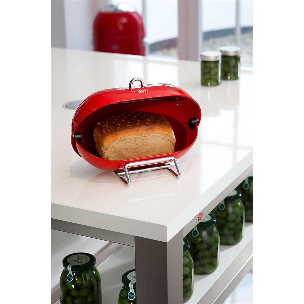 BROTKASTEN Breadboy Rot - Rot, Metall (44.3/21/23cm) - Wesco