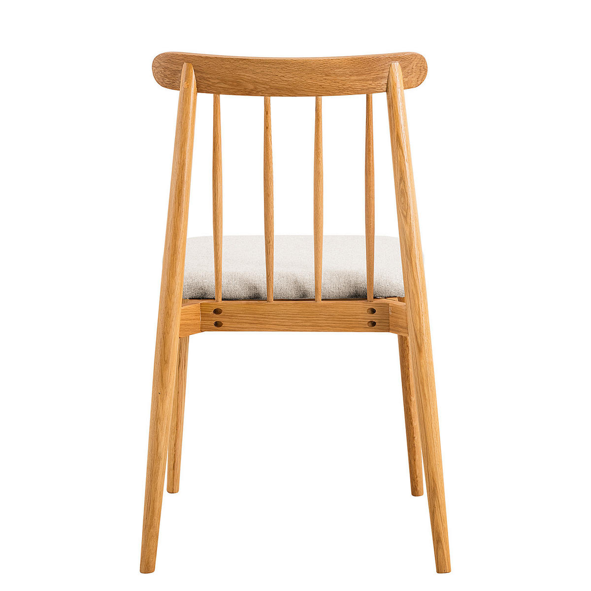 POLSTERSTUHL - 2er-Set - Eichefarben, Holz (48/77/53cm) - home24