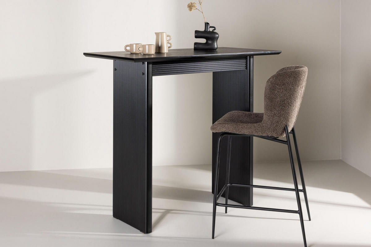 ESSTISCH VAIL Schwarz 120x60x105 cm - Schwarz, Holzwerkstoff (60/120/105cm) - FURNLUX