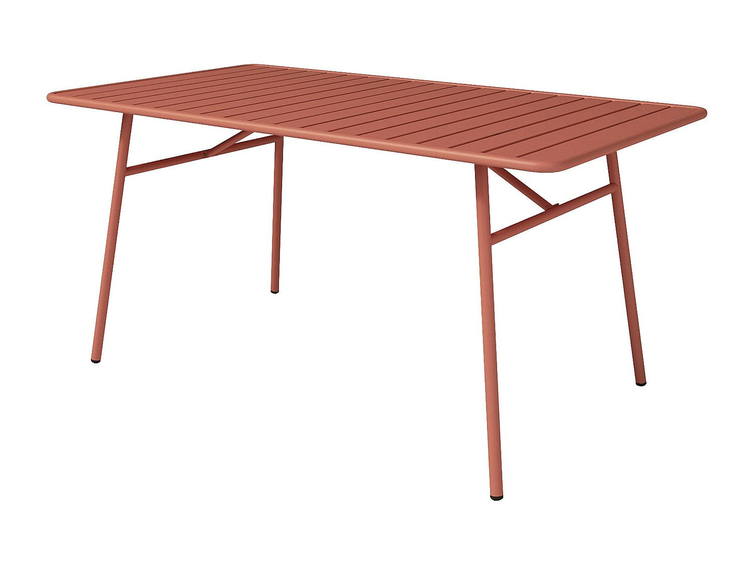 GARTENTISCH - D. 160 cm - Metall - Terracotta - MIRMANDE von MYLIA - Braun, Metall (80/160/74.5cm) - Vente-Unique