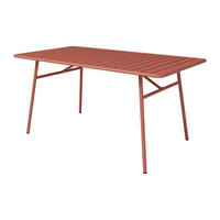 GARTENTISCH - D. 160 cm - Metall - Terracotta - MIRMANDE von MYLIA - Braun, Metall (80/160/74.5cm) - Vente-Unique