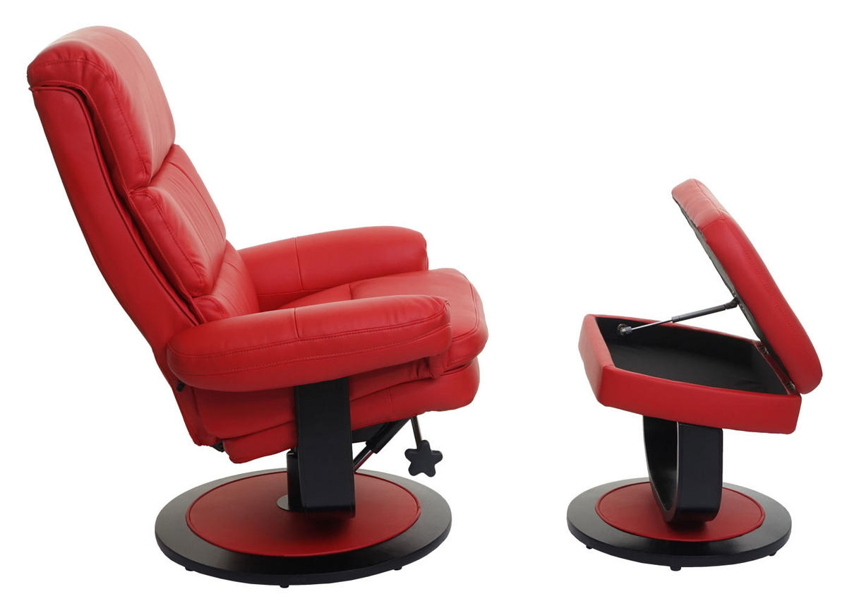 RELAXSESSEL Rot - Rot, Textil (84/107/120cm) - MCW