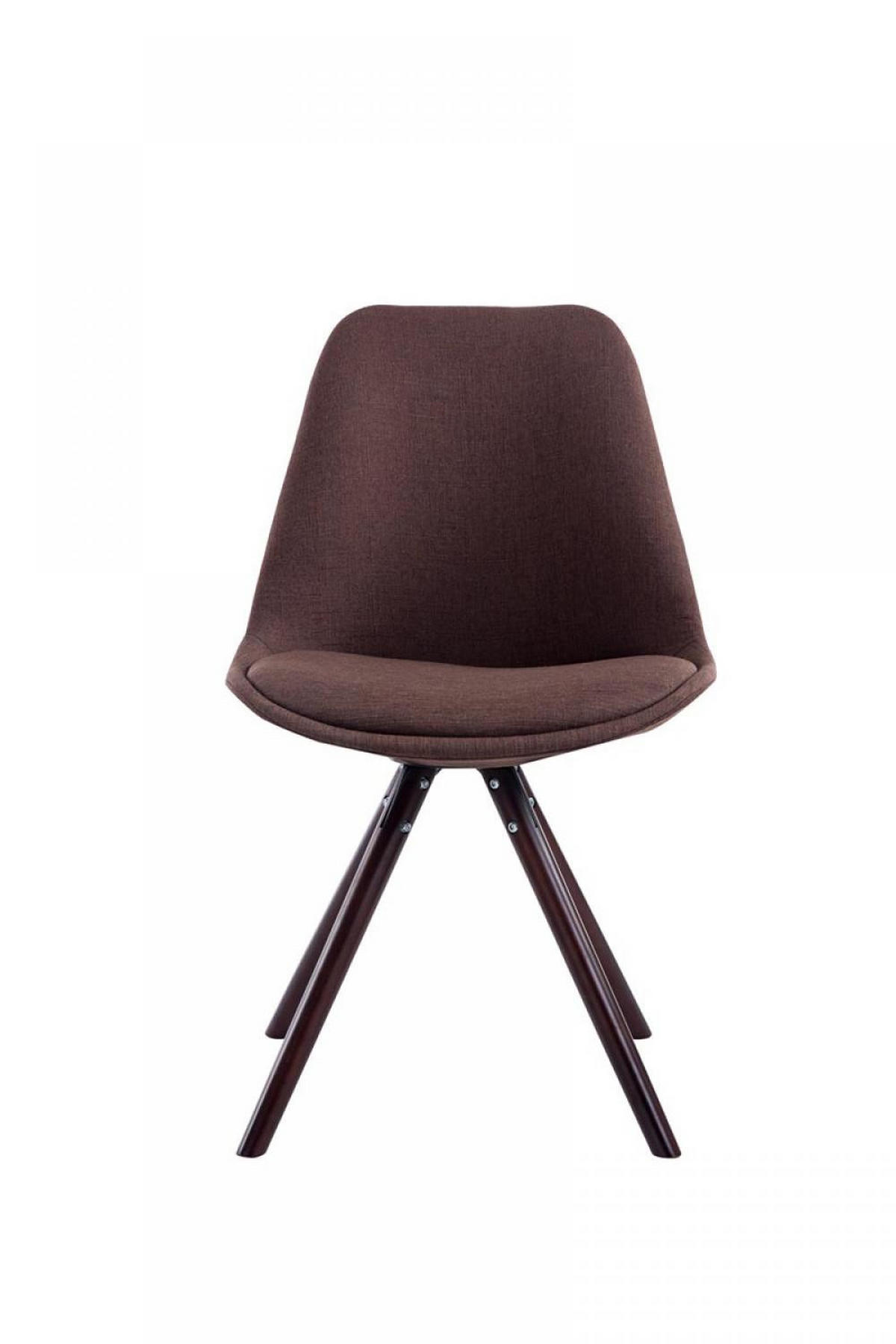 STUHL Stoff braun - Braun/Cappuccino, Holz/Textil (48/84/56cm) - CLP