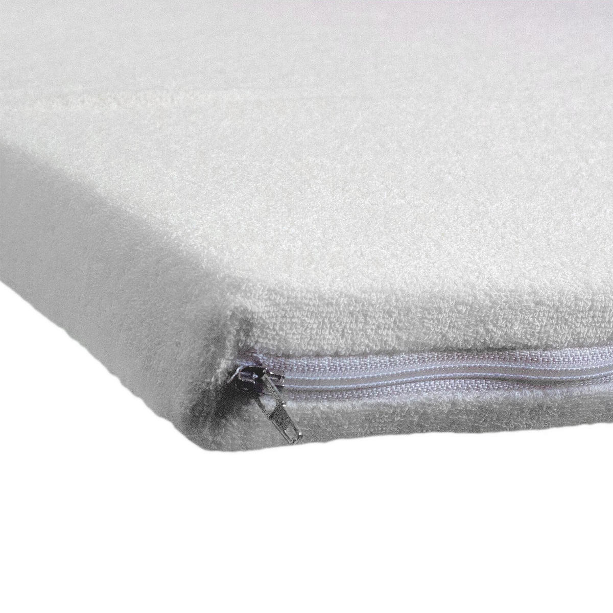 VISCOTOPPER, Gesamthöhe 5cm, mit Bezug, Größe: 160x200 - Weiß, Textil (160/200cm) - Breckle