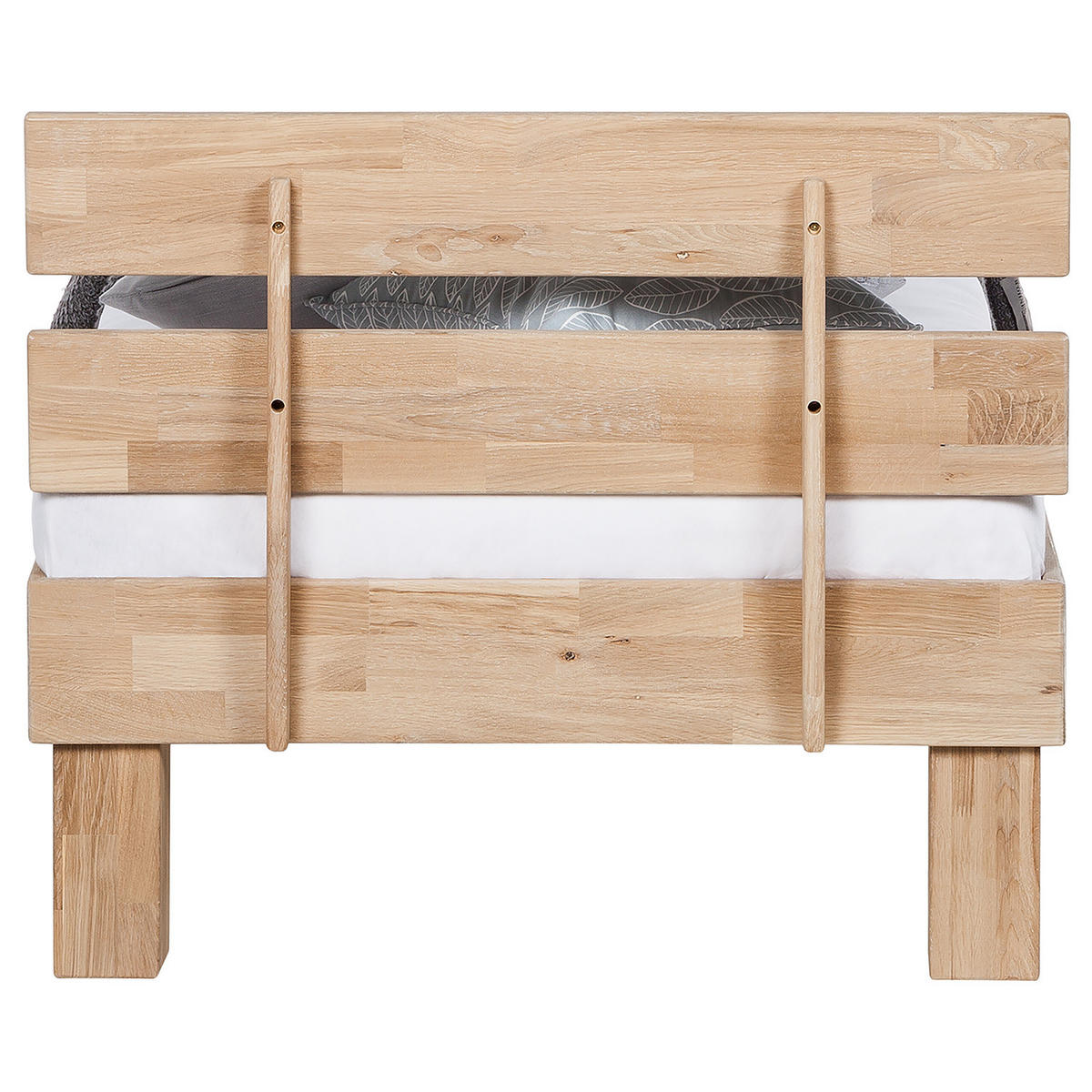 BETT - Massivholz - Eichefarben, Holz (100/200cm) - home24