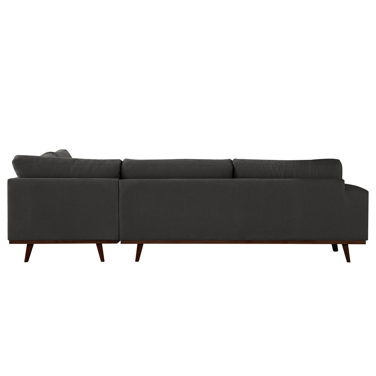 ECKSOFA mit Ottomane - Anthrazit/Buchefarben, Buchenholz/Textil (287/219cm) - home24