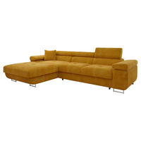 ECKSOFA Torezio Mini, Seite: Links - Currygelb, Holz/Textil (280/170cm) - MIRJAN24