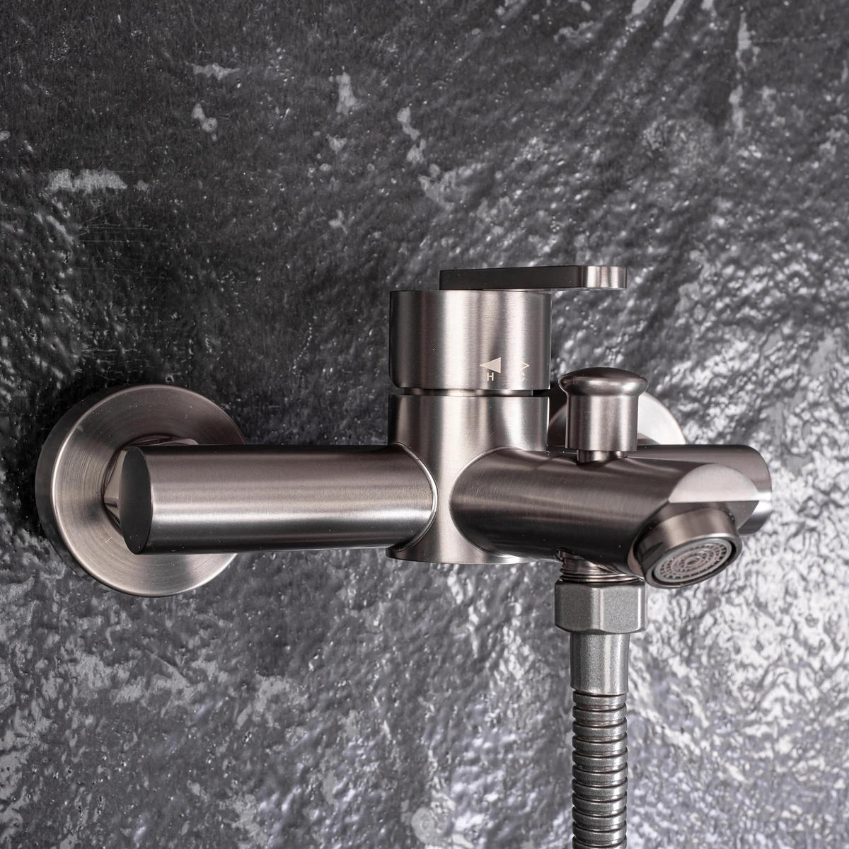 WANNENARMATUR Rea Ontario Gun Grey - Titanfarben, Metall (15/23.5/17.5cm) - REA