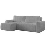 ECKSOFA MILO SMALL mit Schlaffunktion und Bettkasten, Links - TILIA 90 - Dunkelgrau, Holz (240/142cm) - Dekori_Interiors