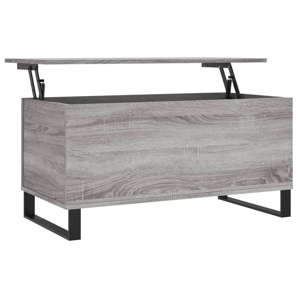 COUCHTISCH Grau Sonoma 90x44,5x45 cm Holzwerkstoff - Grau, Holzwerkstoff (44.5/90/45cm) - furnicato
