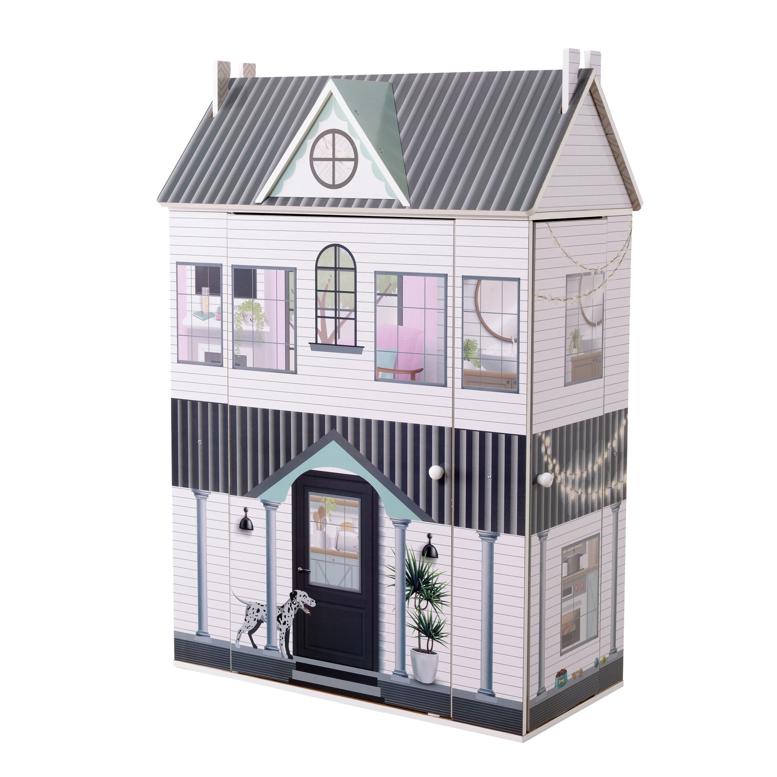 Teamson Kids Puppenhaus Grau 64x90x33 cm