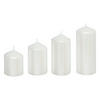 KERZEN 4er-Set Ø 5 cm - Weiß, Textil (5/12/5cm) - Atmosphera Createur d´interieur