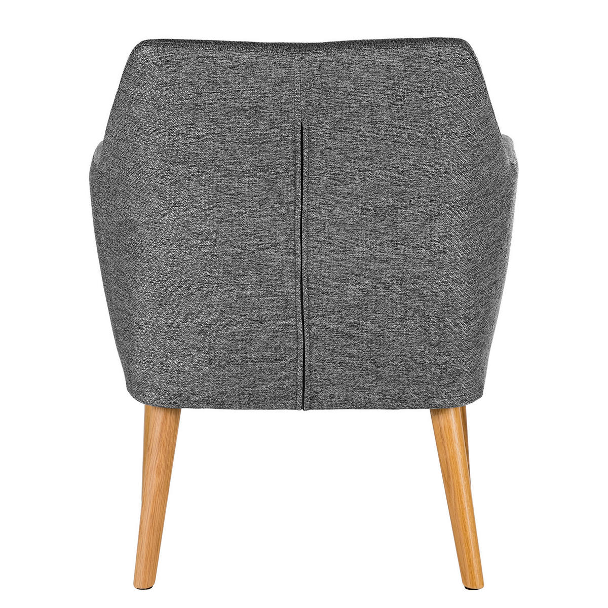 LOUNGESESSEL - Eichefarben/Dunkelgrau, Eichenholz/Textil (66/80/68cm) - home24