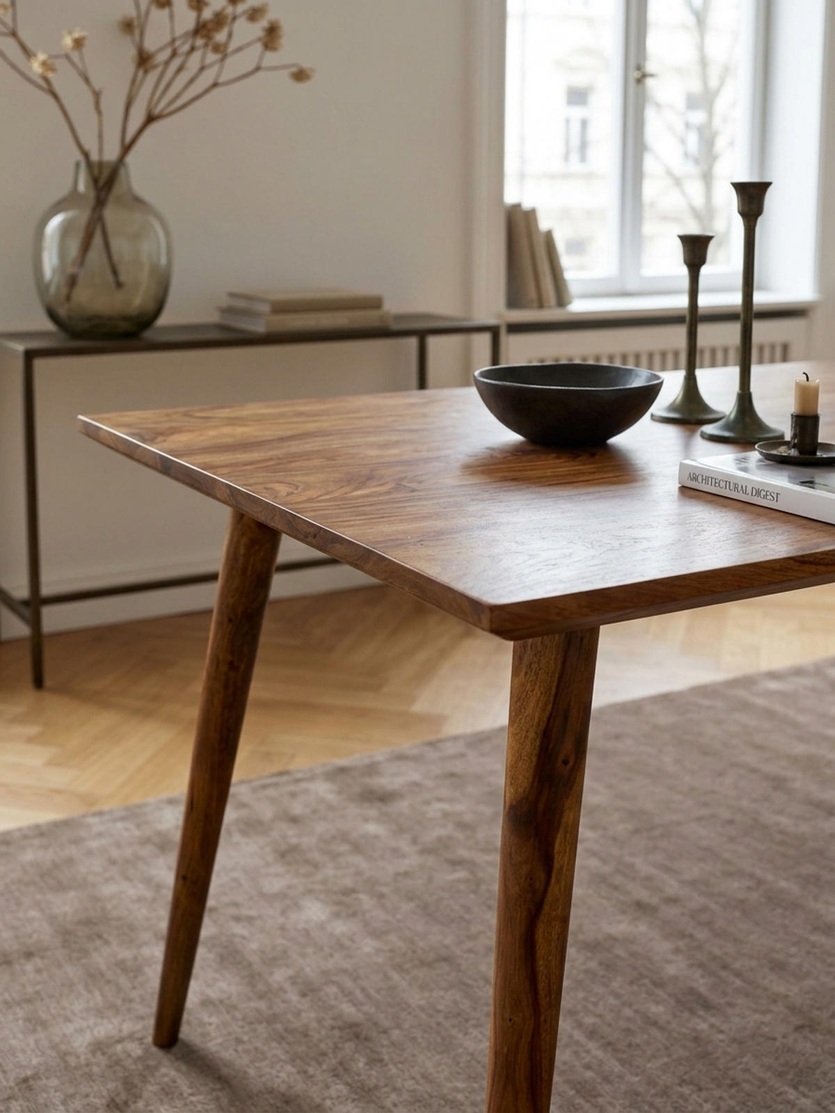 ESSTISCH Massivholz Braun Landhausstil Handgefertigt, Braun 160x80x76 cm - Braun, Holz (80/160/76cm) - KADIMA DESIGN