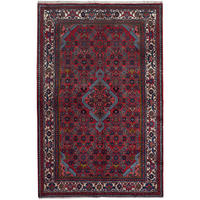 ORIENTTEPPICH handgeknüpft Assadabad Rot 207/133 cm Schurwolle - Rot, Textil (133/207cm) - Looma