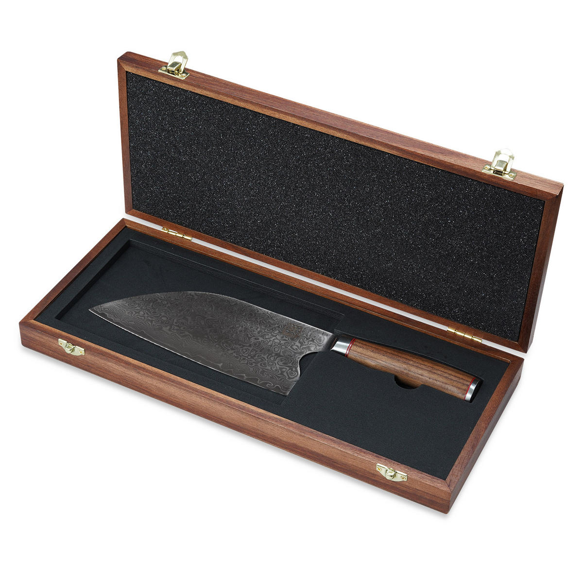 CHAI-DAO-KOCHMESSER 20 cm - Nussbaumfarben, Holz/Metall (34cm) - Zayiko