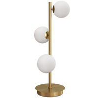 TISCHLAMPE mit 3 Kugelschirmen G9-Fassungen Messing - Messingfarben, Metall (24/24/53cm) - HOMCOM