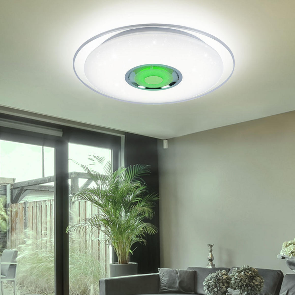 LED DECKENLEUCHTE Metall Weiß TUNE - Weiß, Metall (47.5/47.5/5.7cm) - Globo Lighting