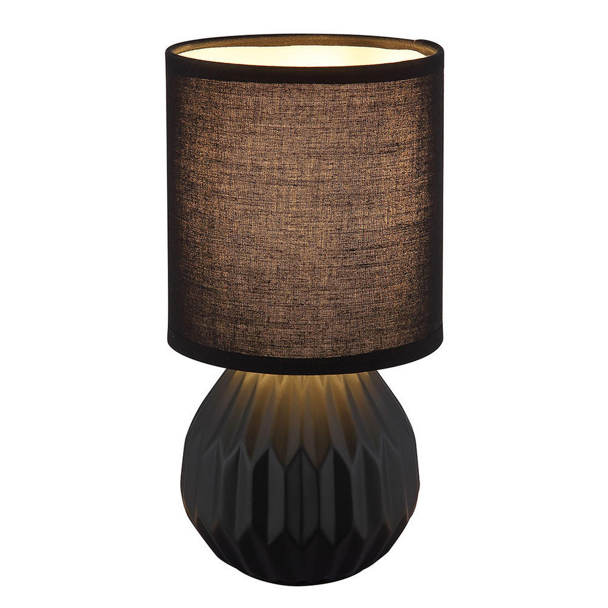 TISCHLEUCHTE Keramik Schwarz - Schwarz, Metall (12/12/23cm) - Globo Lighting