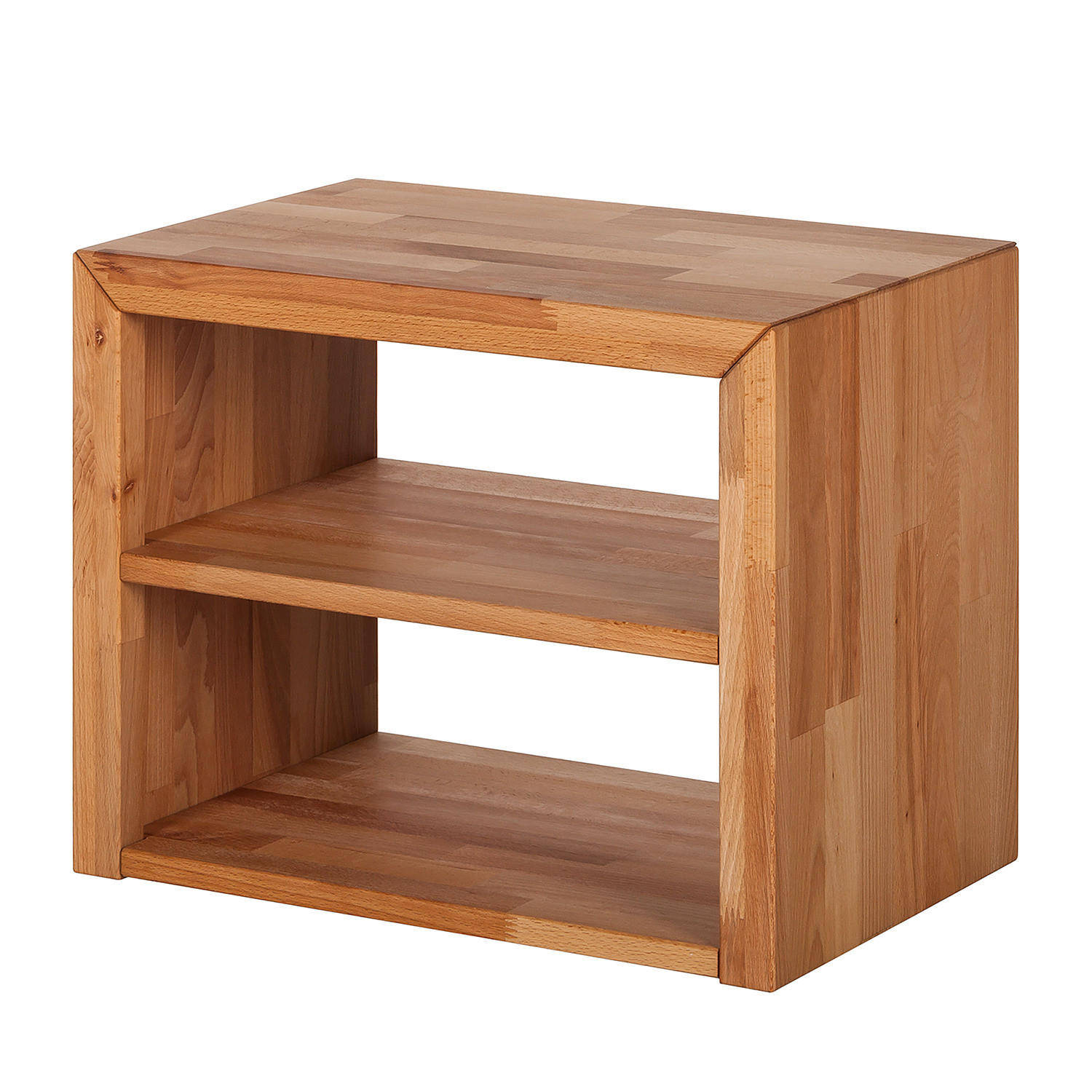 NACHTKOMMODE - Massivholz - Buchefarben, Holz (50/40/33cm) - home24
