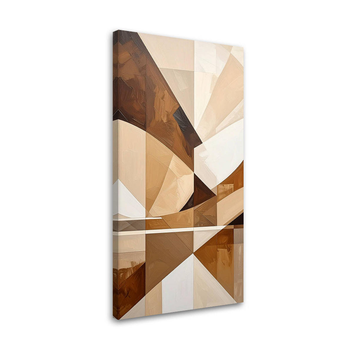 LEINWANDBILD 3D und geometrisch 50x100cm - Beige, Textil (50/100cm) - Feeby