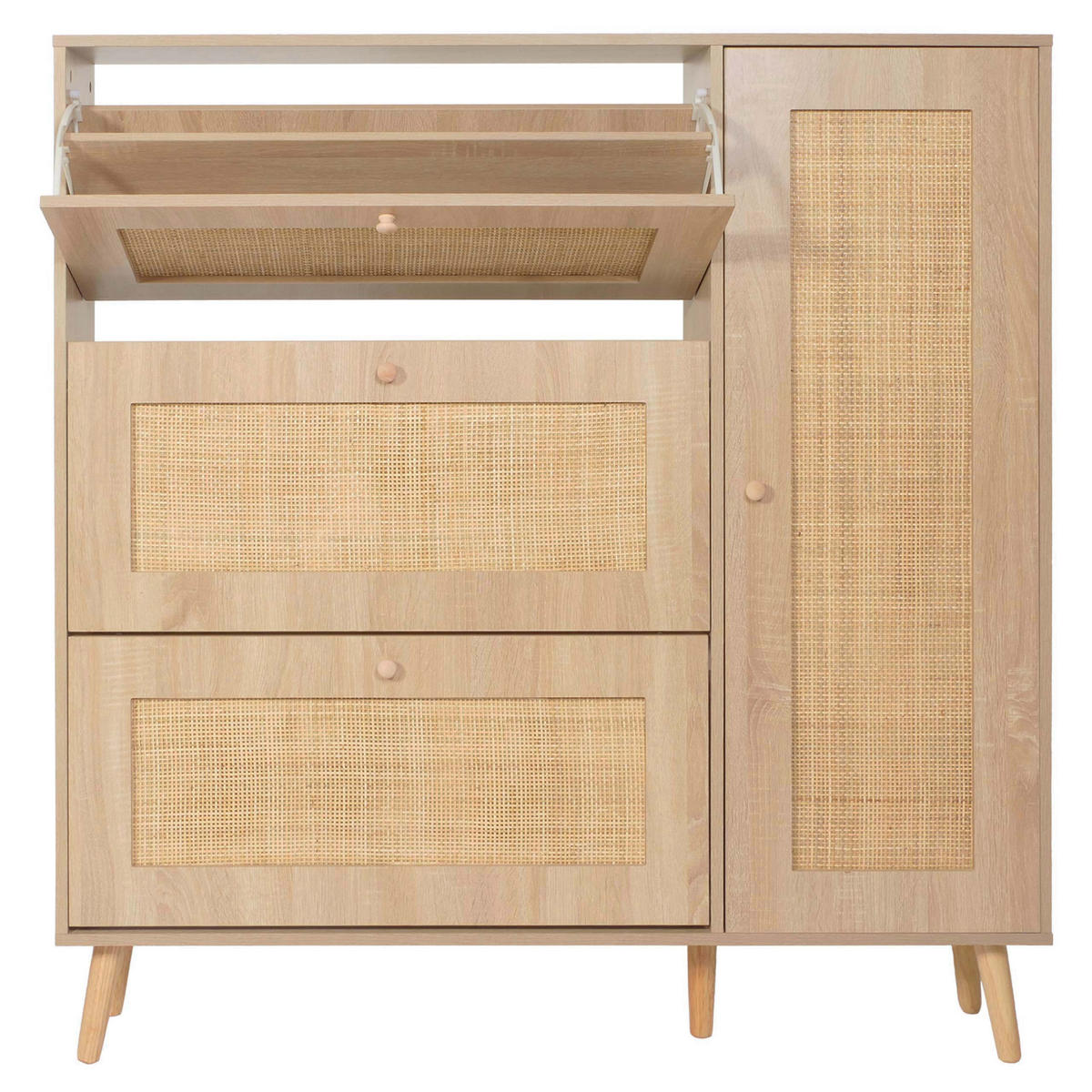 RATTAN-SCHUHKIPPER Braun - Braun, Holz (120/127/24cm) - MCW